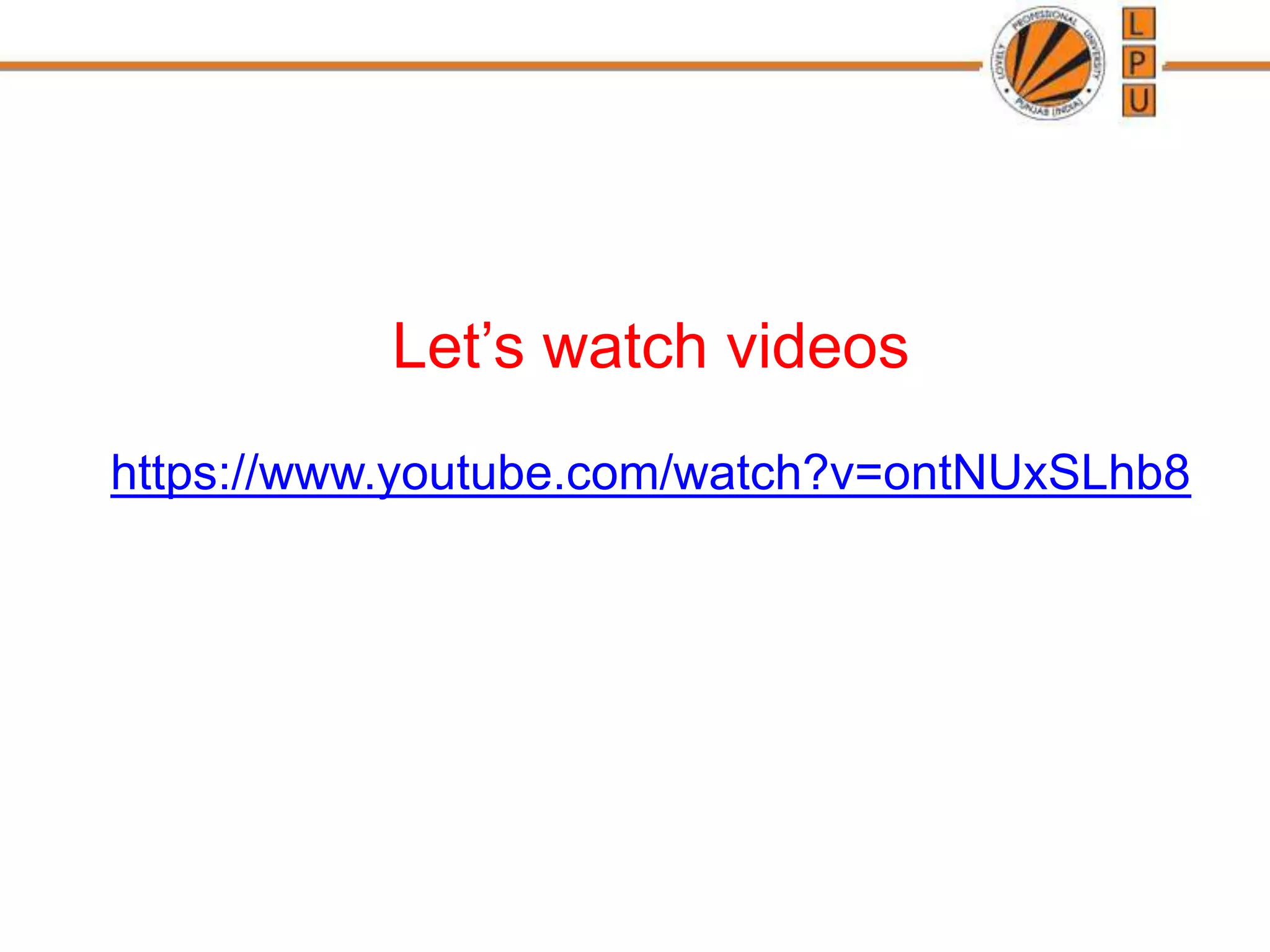 Let’s watch videos
https://www.youtube.com/watch?v=ontNUxSLhb8
 