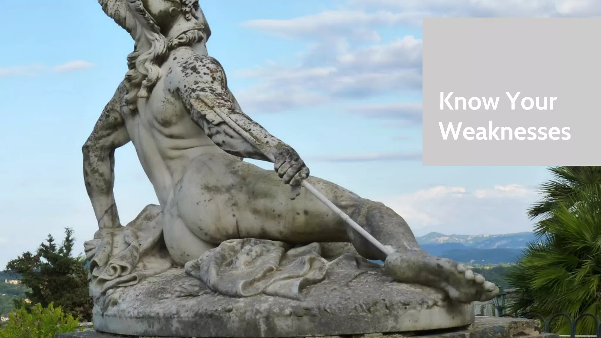 Know Your 
Weaknesses 
 