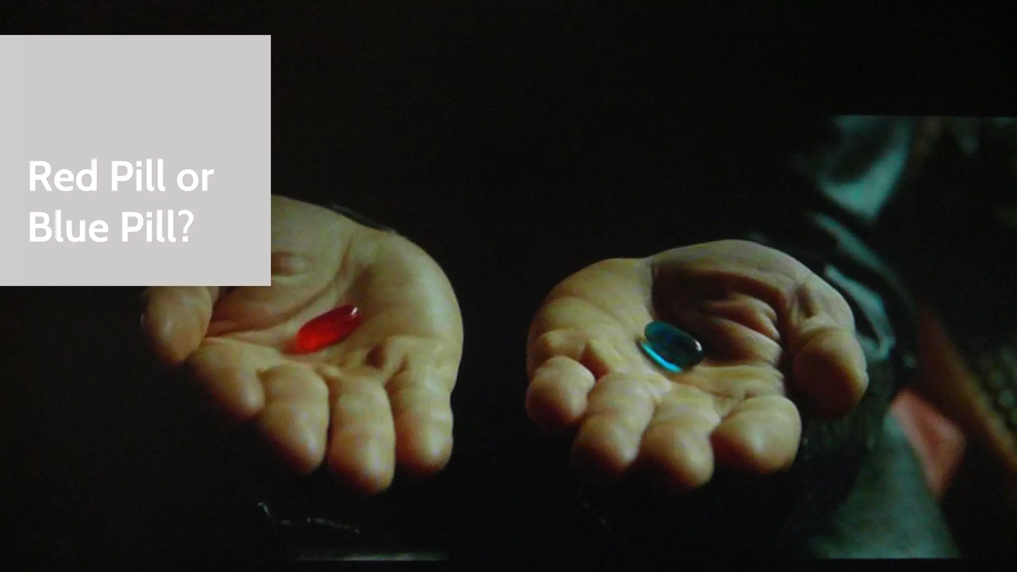 Red Pill or 
Blue Pill? 
 