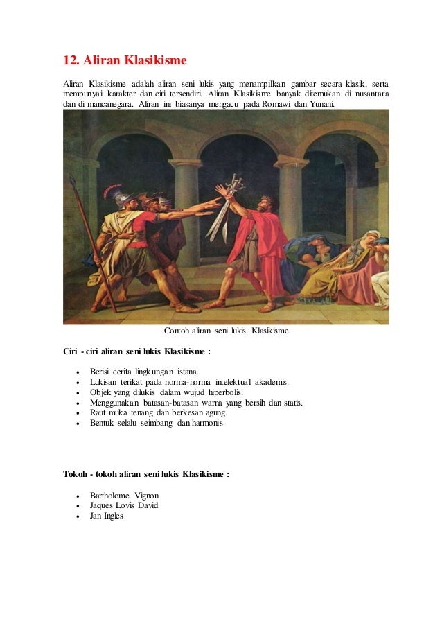 20 macam aliran seni lukis