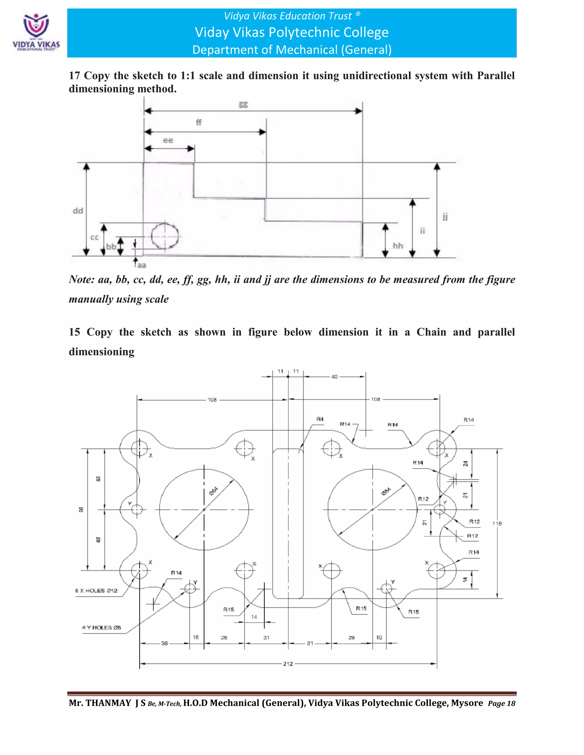 Computer Aided Engineering Drawing 20ME12P DTE Karnataka