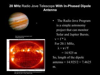 20 m hz radio telescope with in phased dipole antenna | PDF