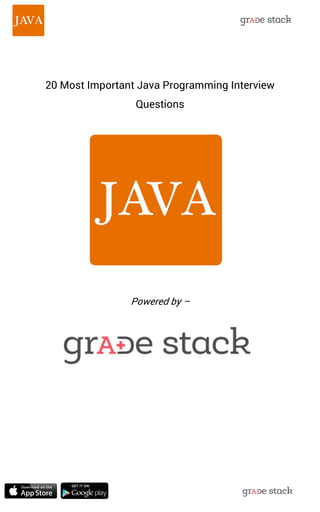20 most important java programming interview questions | PDF