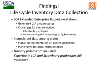 Developing Life Cycle Inventory Data for Science-Based Strawberry ...