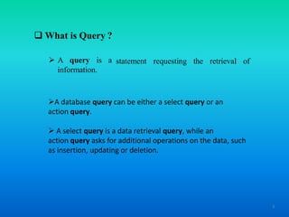 Query processing in Distributed Database System | PPT