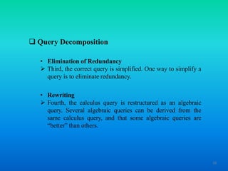 Query processing in Distributed Database System | PPT