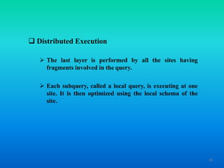 Query processing in Distributed Database System | PPT