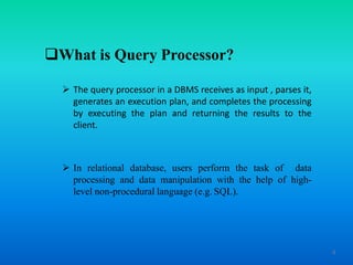Query processing in Distributed Database System | PPT