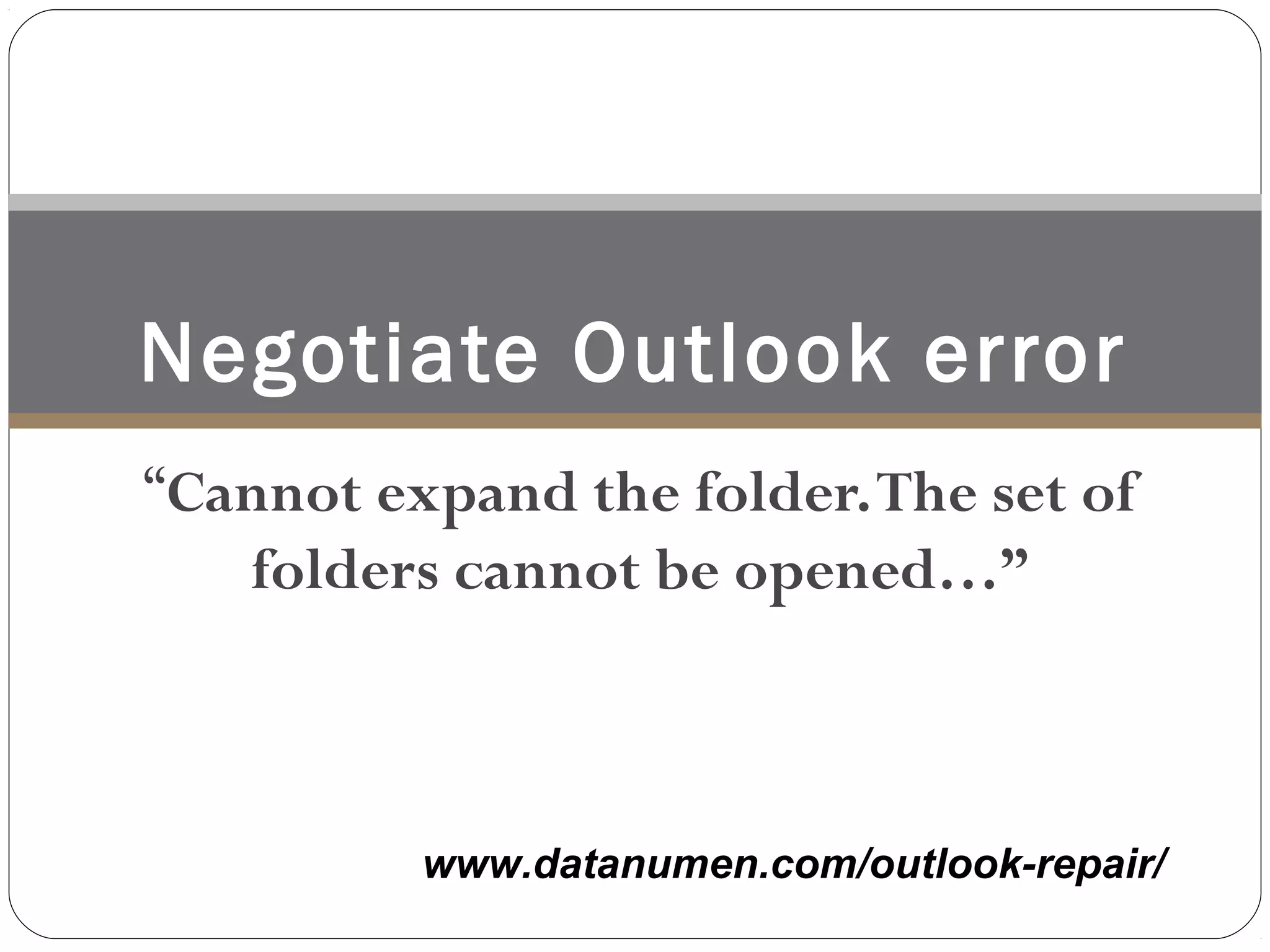 3 methods to fix outlook error cannot expand the folder ppt
