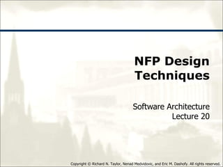 NFP Design Techniques Software Architecture Lecture 20 