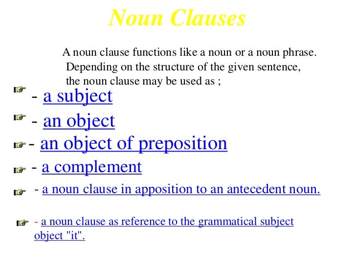 20 noun clause