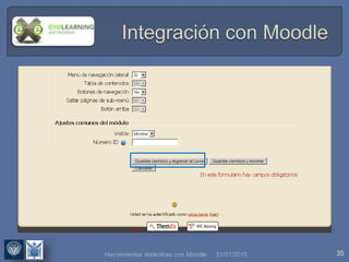 31/01/2015 35Herramientas didácticas con Moodle
 