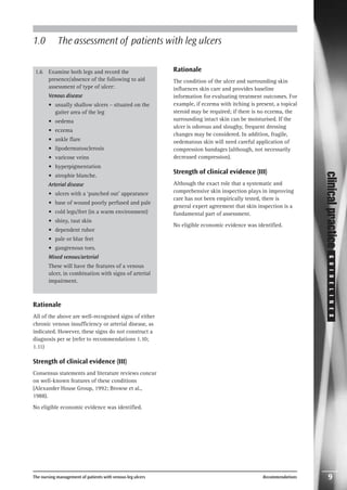 The nursing management of patients with venous leg ulcers | PDF