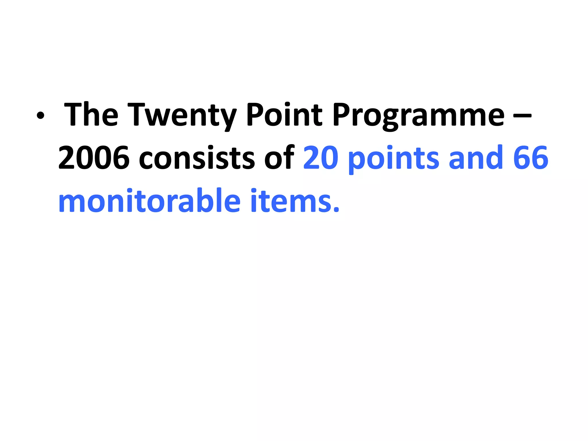 20 POINT PROGRAMME - INDIA | PPTX