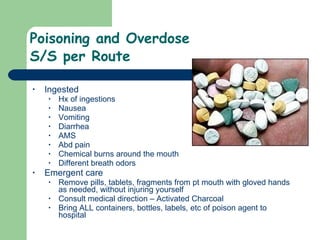 20)Poisoning And Overdose | PPT