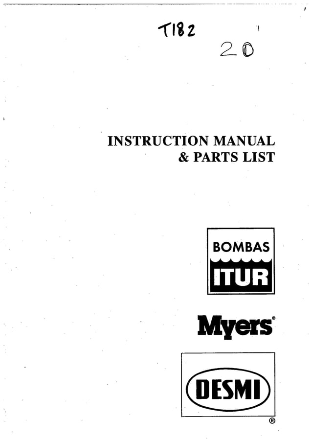 20 pump manual desmi PDF