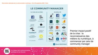 CM MOUNIR
Rencontres nationales de la communication numérique • 24 et 25 septembre 2020 • Paris
Premier impact positif
de ...
