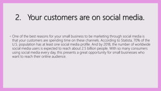 20 Reasons Why Your Business NEEDS Social Media Marketing | PPTX