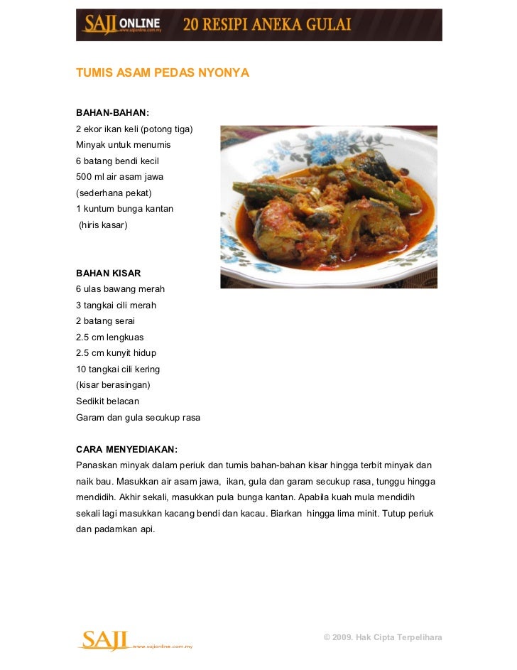 20 Resipi Gulai