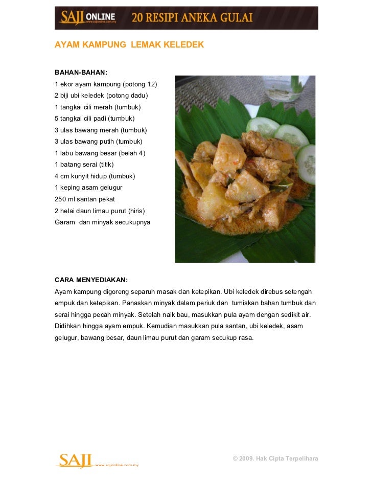 20 Resipi Gulai