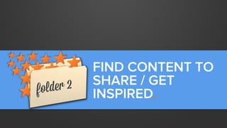 FIND CONTENT TO
SHARE / GET
INSPIRED.

 