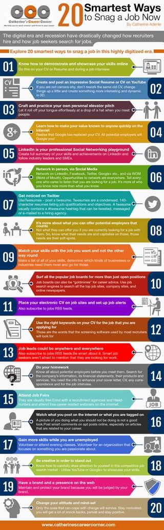 Infographic: 20 Smartest Ways to Snag a Job Now