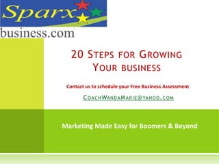 20 steps to growing your business