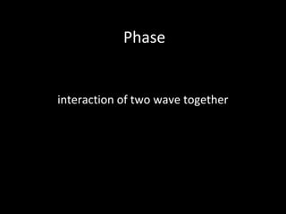 Phase
interaction of two wave together
 