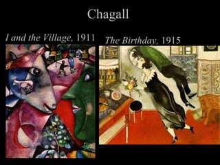 Chagall I and the Village, 1911 The Birthday, 1915