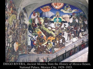 DIEGO RIVERA, Ancient Mexico , from the History of Mexico fresco, National Palace, Mexico City, 1929–1935.