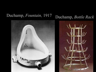 The Armory Show 1917 Duchamp, Fountain, 1917 Duchamp, Bottle Rack