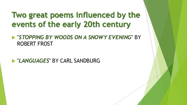 20th century influence to poetry
