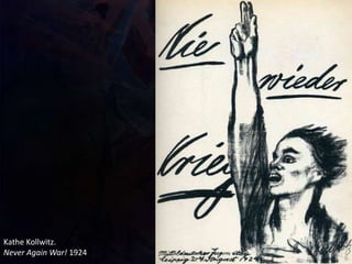 Kathe Kollwitz.
Never Again War! 1924
 