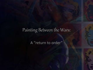 A “return to order”
 