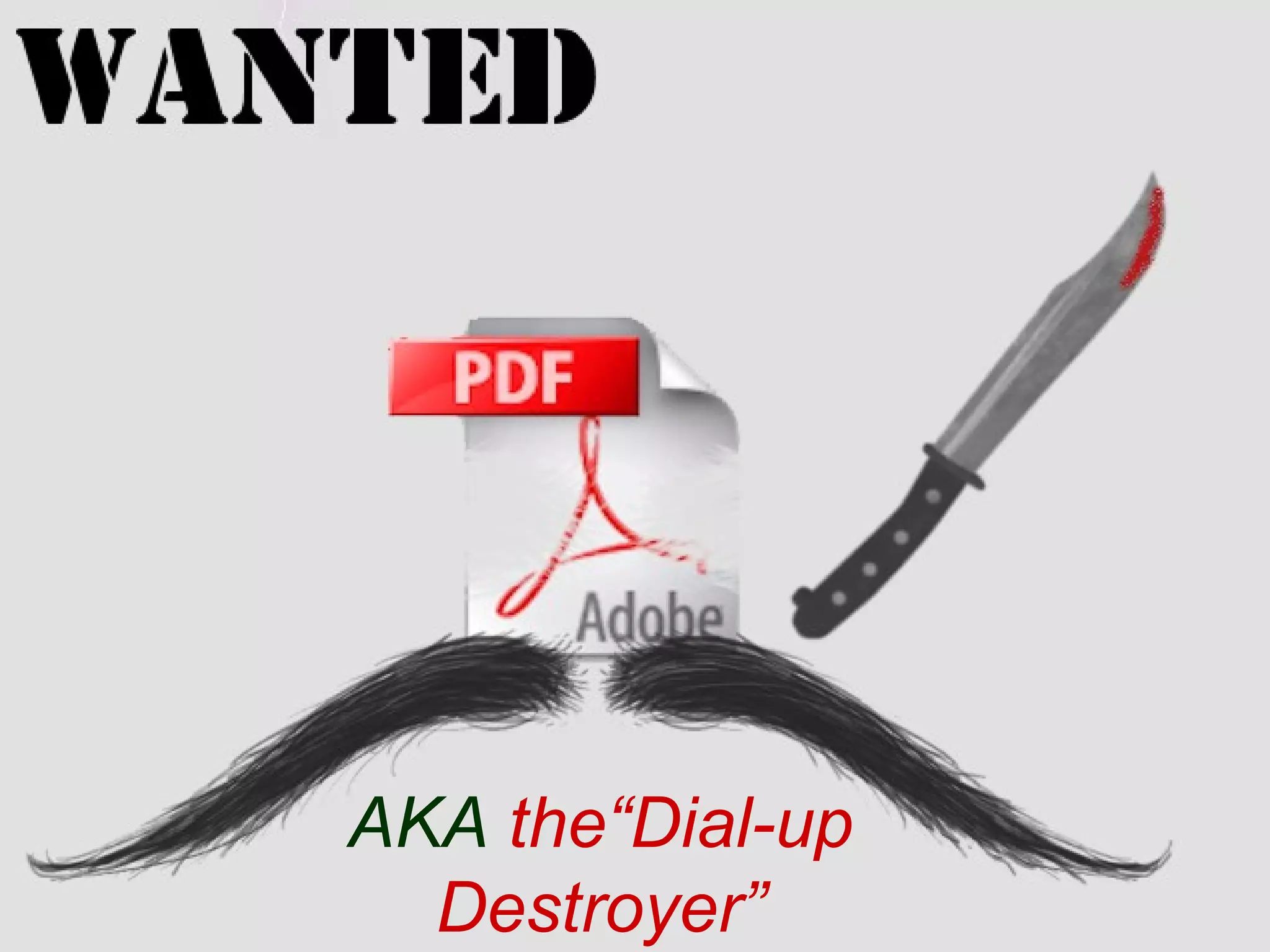 AKA  the“Dial-up Destroyer” 