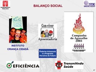 BALANÇO SOCIAL




   INSTITUTO
CRIANÇA CIDADÃ




                                  57
 