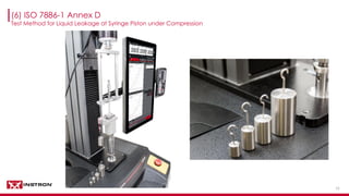 1515
(6) ISO 7886-1 Annex D
Test Method for Liquid Leakage at Syringe Piston under Compression
 