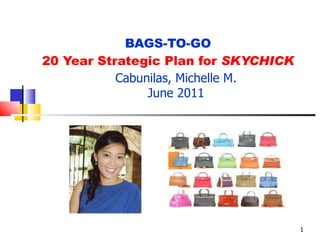 BAGS-TO-GO 20 Year Strategic Plan for  SKYCHICK Cabunilas, Michelle M. June 2011 