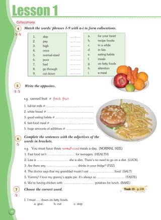 Collocations Fast Food Sentence. Example Agglika-a-gym-proch_te | PDF