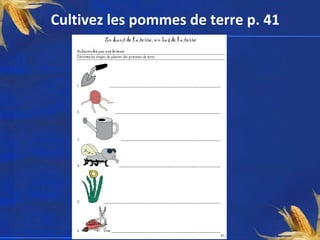 Cultivez les pommes de terre p. 41
 