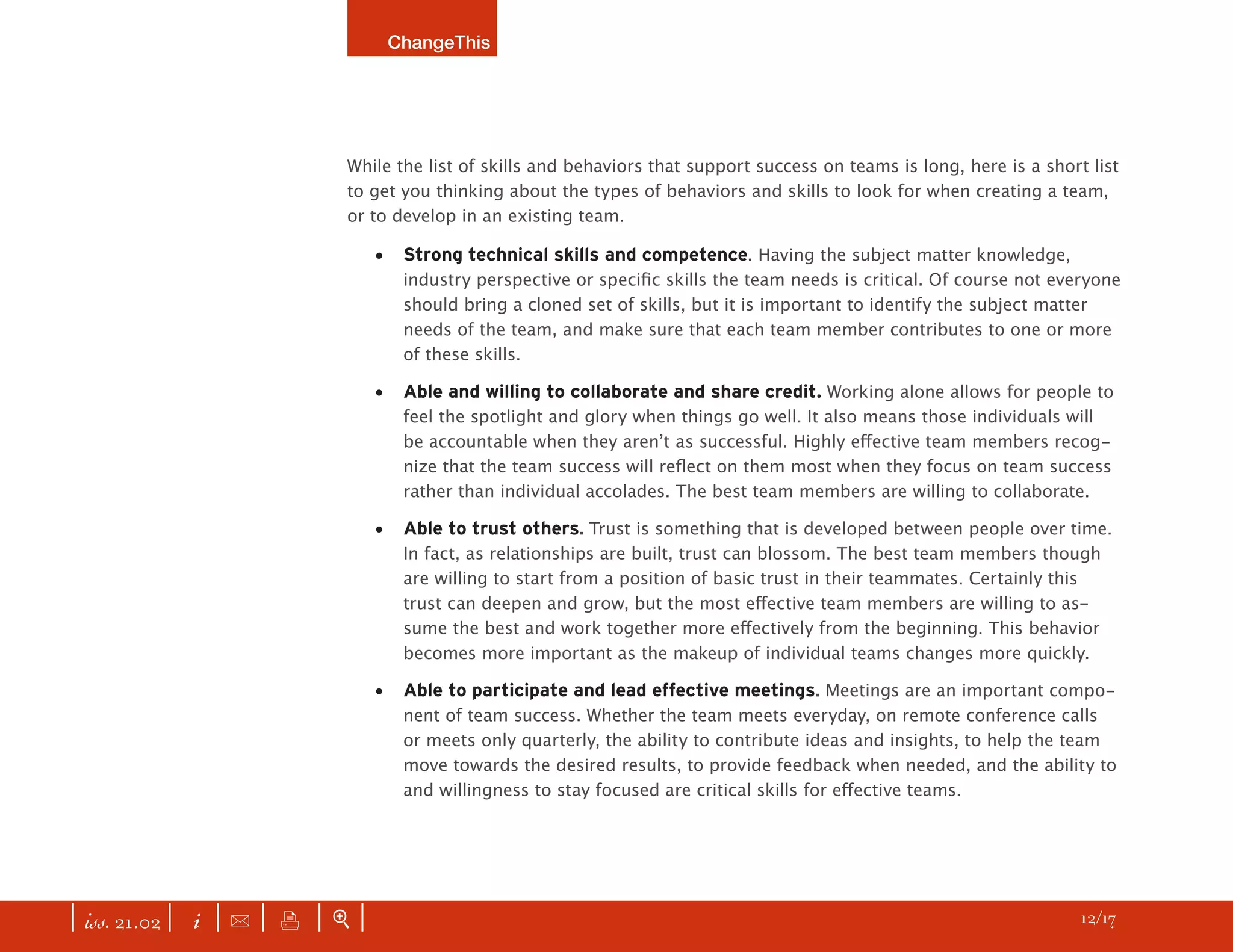 CHANGETHIS True Team Building: More Than a Recreational Retreat