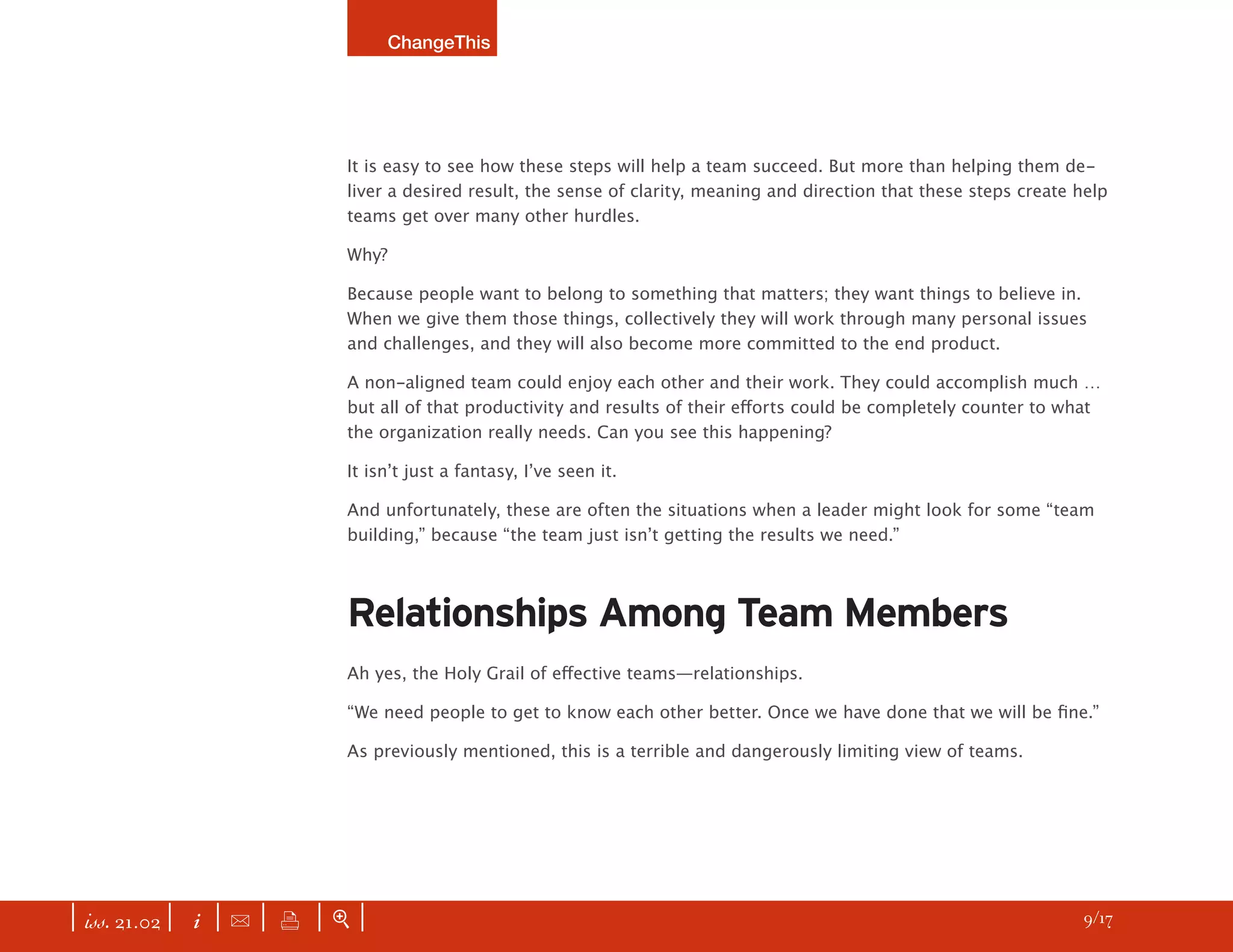 CHANGETHIS True Team Building: More Than a Recreational Retreat