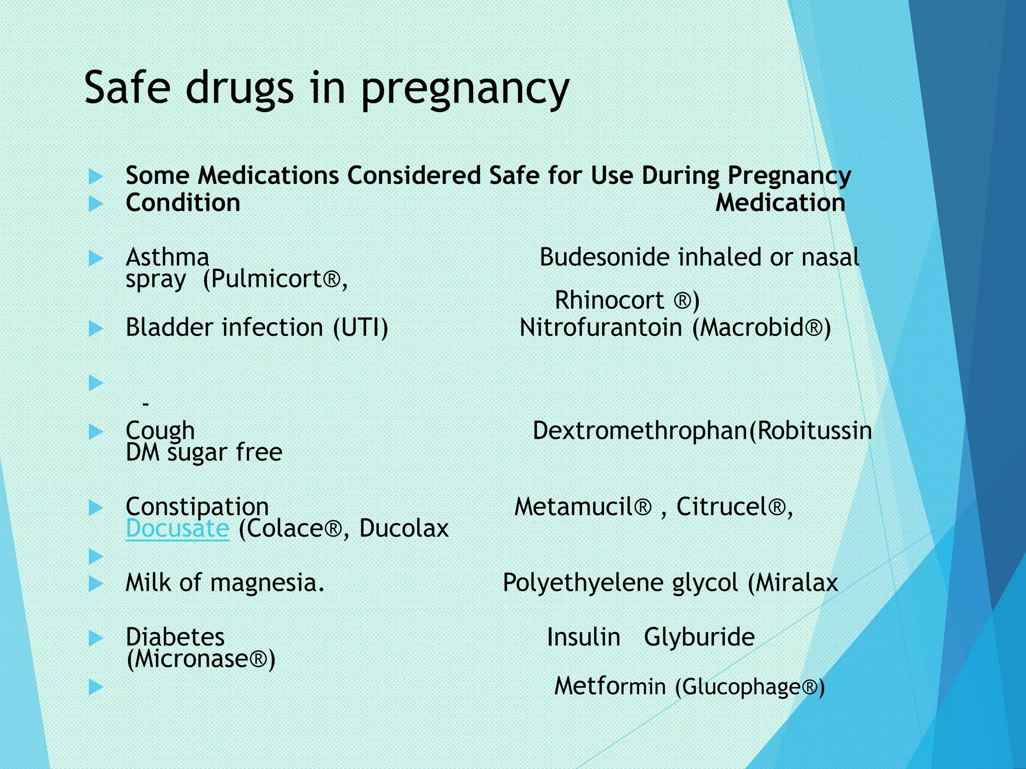 Drugs in pregnancy and lactation | PPT