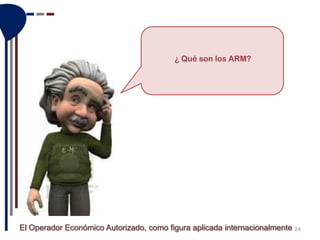 24El Operador Económico Autorizado, como figura aplicada internacionalmente
¿ Qué son los ARM?
 