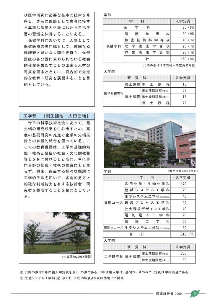 群馬大学 平成21年環境報告書