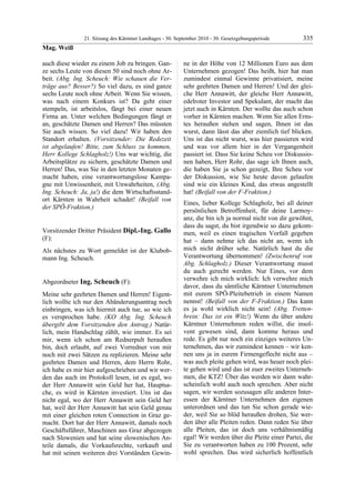 21. LTG-Sitzung am 30. September 2010