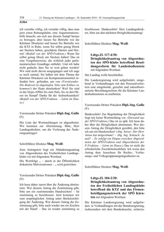 21. LTG-Sitzung am 30. September 2010