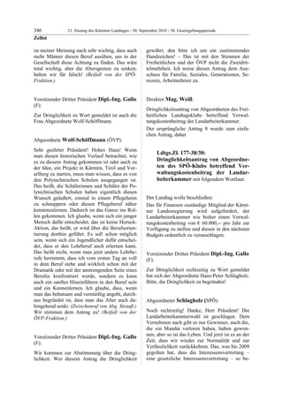 21. LTG-Sitzung am 30. September 2010