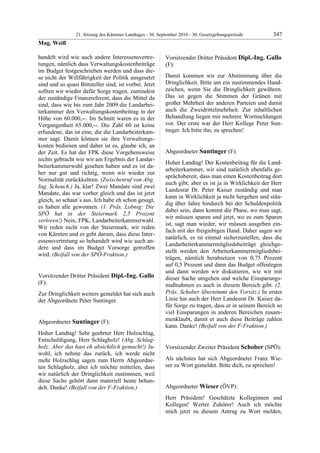 21. LTG-Sitzung am 30. September 2010