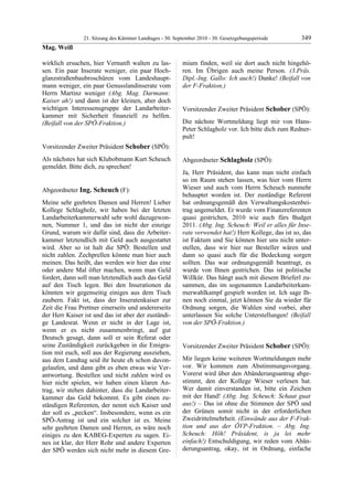 21. LTG-Sitzung am 30. September 2010